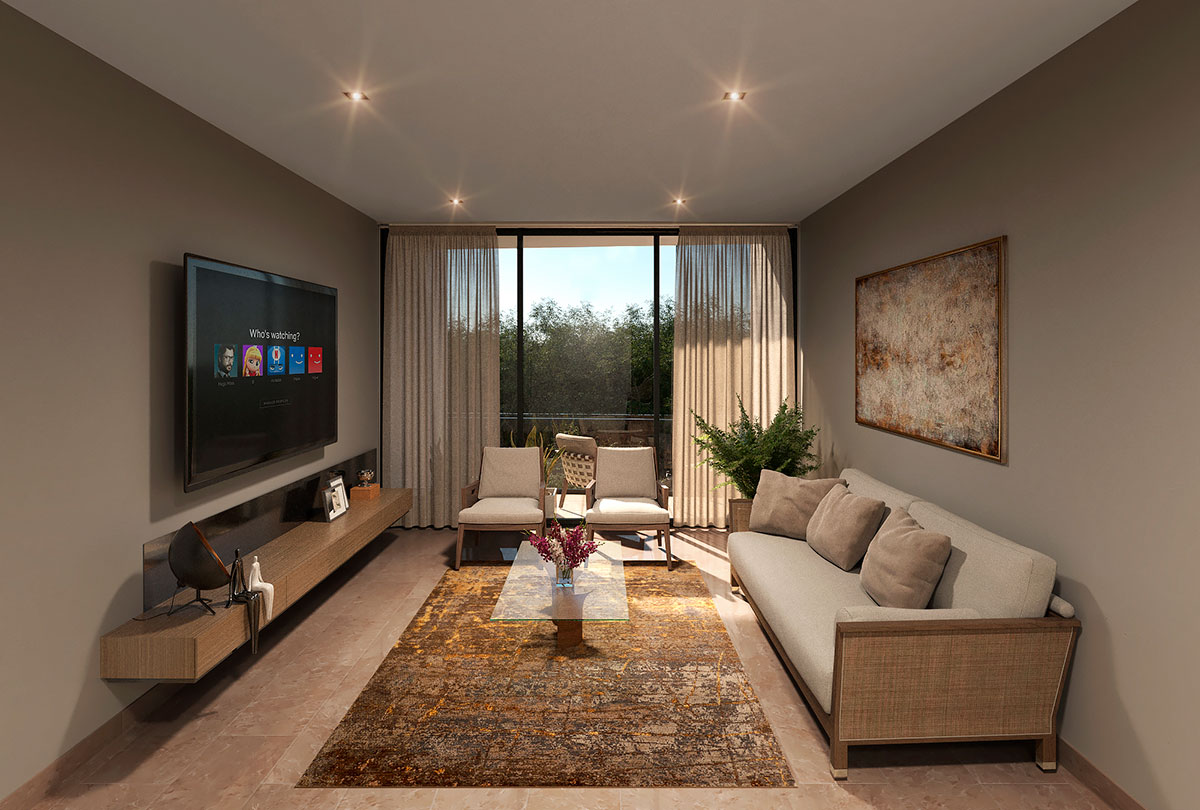 1 recámara con jardinera